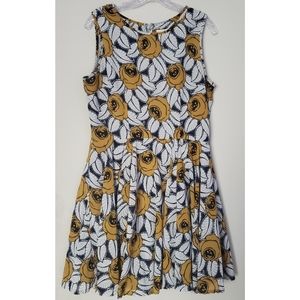 Floral Detail Maison Jules Fit and Flare Dress